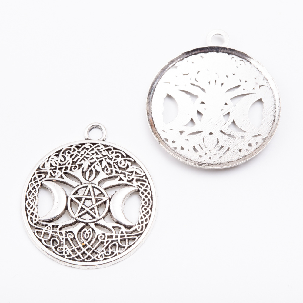 Retro Style Alloy Star Moon Tree Pendant DIY Jewelry Accessories