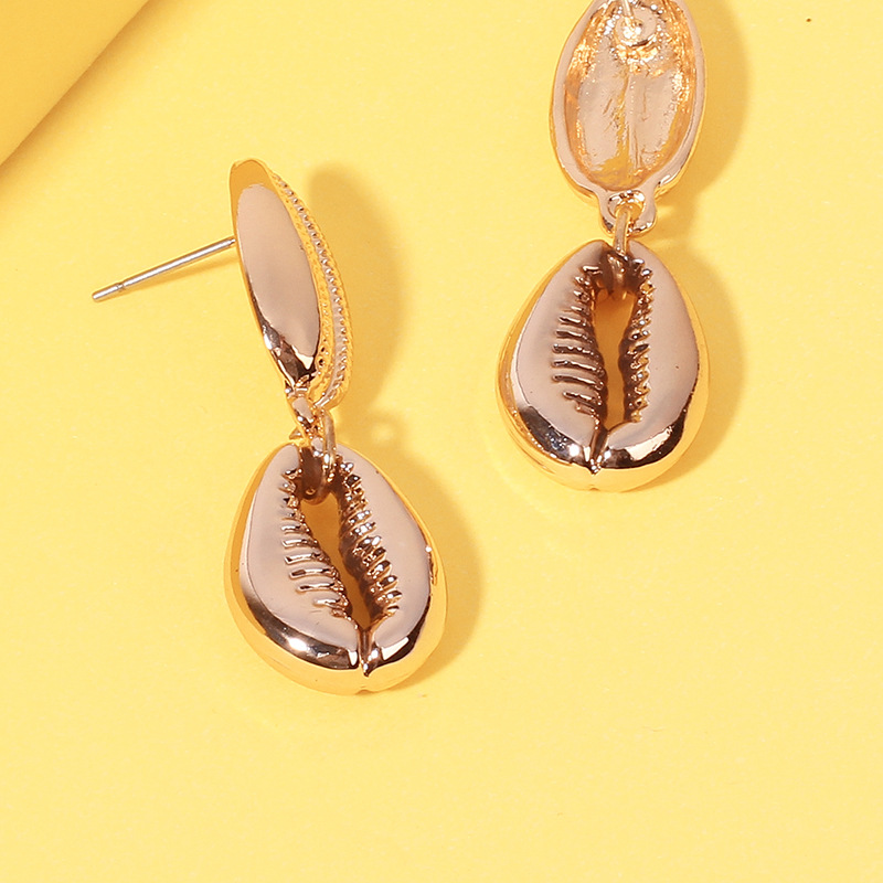 6g Weight Earrings Classification Wedding, Travel Occasion Women'S Gender Gold Color Alloy Conch Shell Bohemian Exquisite Earrings For Women Nihaojewelry 12