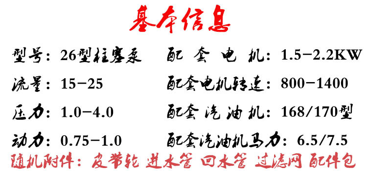 柱塞泵 高压 农用