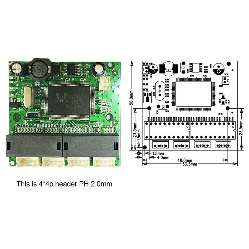 Shenzhen manufacturers supply 4 -port switch network module Ethernet switch motherboard PCBA system engineering