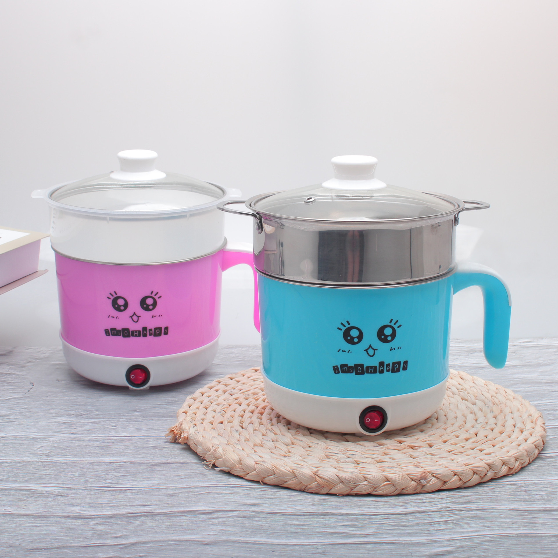 厂家批发电热杯电煮锅电热锅蒸煮涮火锅学生宿舍锅质量保证|ms