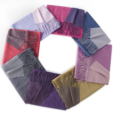 2019 new pattern Solid Cashmere Two-sided scarf winter Dual use keep warm Shawl Collar wholesale On behalf of