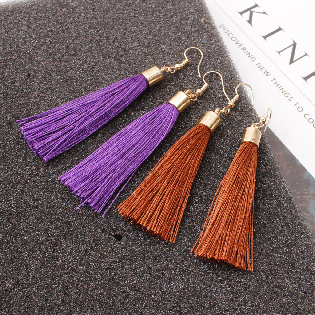 Alloy Material Fashion Geometric Alloy Tassel Plating Women's Earrings 1 Pair