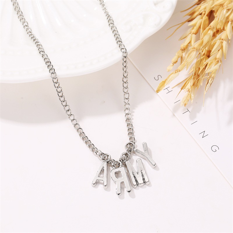 Letter Alloy Plating Unisex Necklace display picture 6