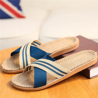 时尚亚麻拖鞋