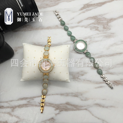 御美厂家爆款翡翠时尚合金石英手表批发欧美跨境现货手表一件代发|ms