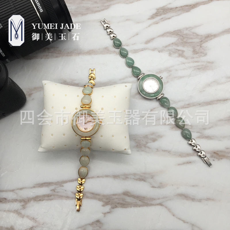 御美厂家爆款翡翠时尚合金石英手表批发欧美跨境现货手表一件代发|ms