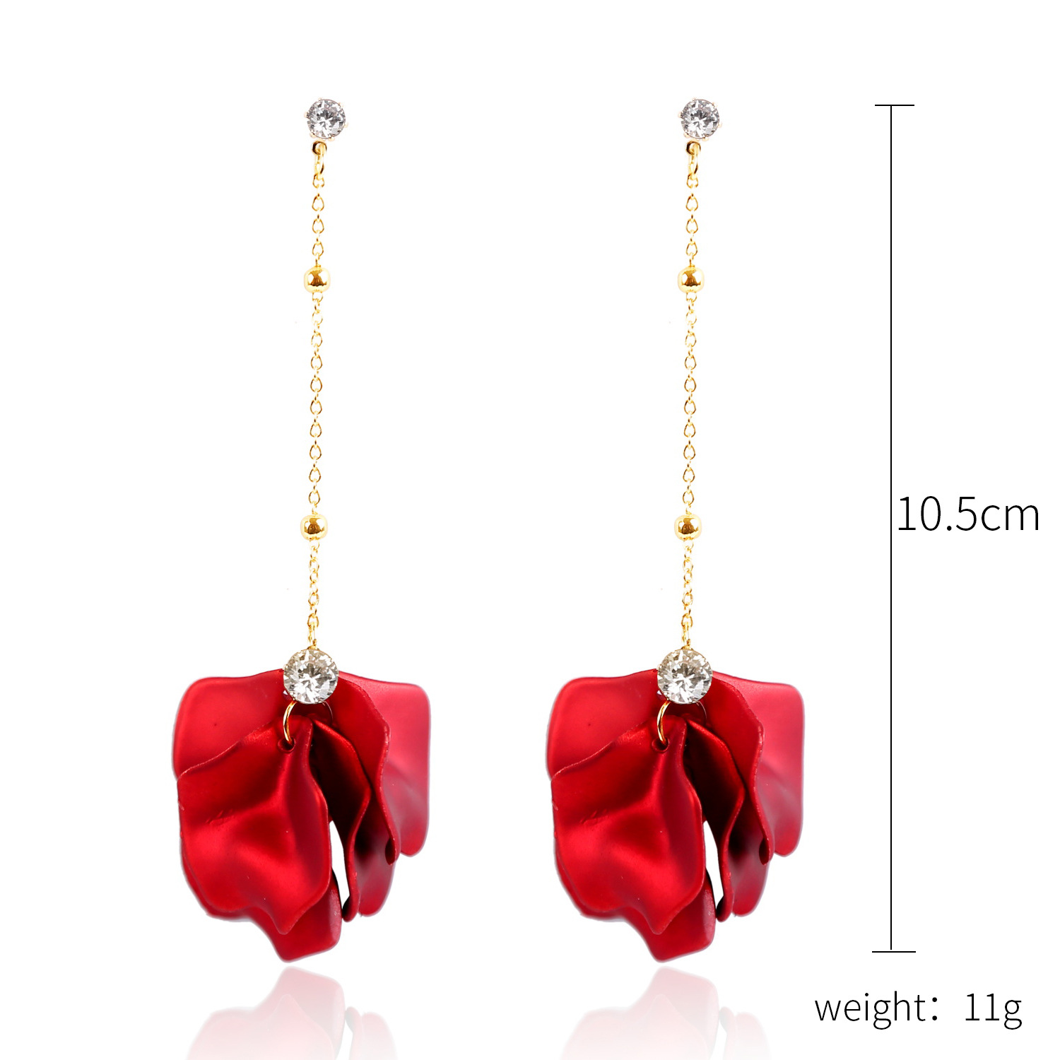 Women's Gender 1 Pair Elegant Lady Flower Resin Drop Earrings