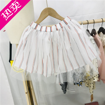 Children's clothing 2019 Summer new 100-140 Korean Edition Yarn skirt girl Jacobs Princess Dress Chinese child Short skirt Versatile skirt