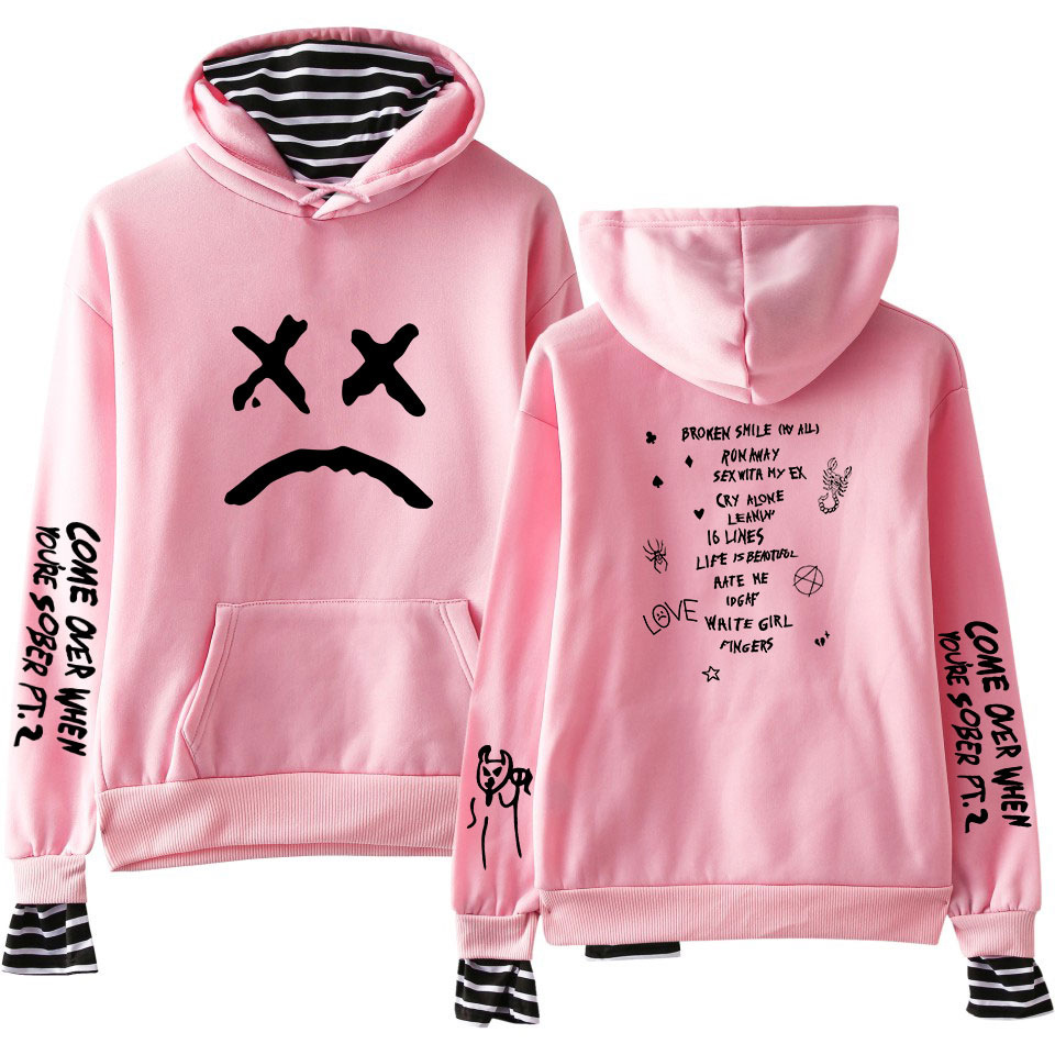 Unisex Hoodie "Broken Smile" Hip Hop Lil peep Sweater Shirt Sweatshirt Pullover
