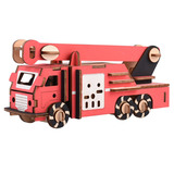 Деревянная трехмерная головоломка, деревянный конструктор, интеллектуальная игрушка для мальчиков, модель автомобиля, DIY, пожарная машина