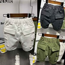 童装一件代发2020款短裤韩版男童裤休闲5分裤立体袋裤工装短裤030