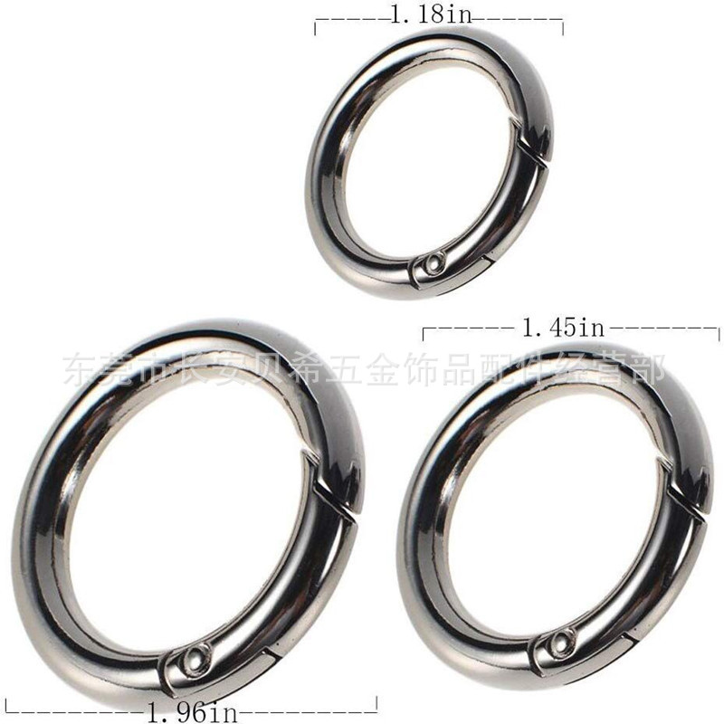 Cobbler DIY Sew manual Leather Leather goods Cowhide Split ring Key ring Hooks Coil