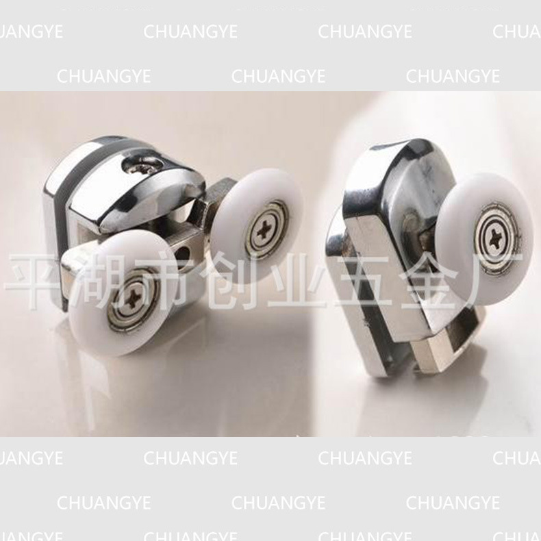 淋浴房电镀锌合金双滑轮图CY-908AB 锌合金门窗滑轮 锌合金双滑轮