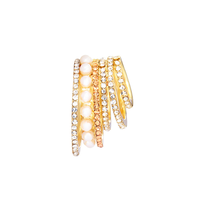 Fashion Multi-layer Retro Pearl Rhinestone Ear Clip display picture 8