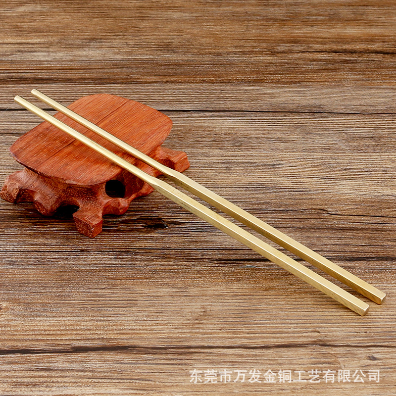 铜方筷实心碗圆筷子佛具供佛用品餐具厂家批发黄铜筷子家居中式-阿里巴巴