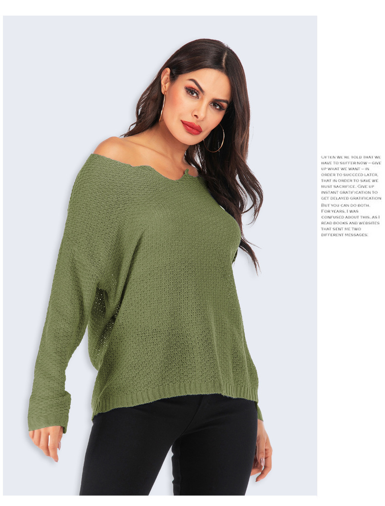 spring and summer new women s long-sleeved V-neck pullover  NSYH19613