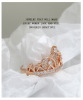 Accessory, golden wedding ring, light luxury style, pink gold, wholesale