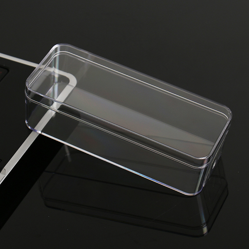长方形透明水晶包装盒车载充电器电子移动电源蓝牙耳机塑料包装盒