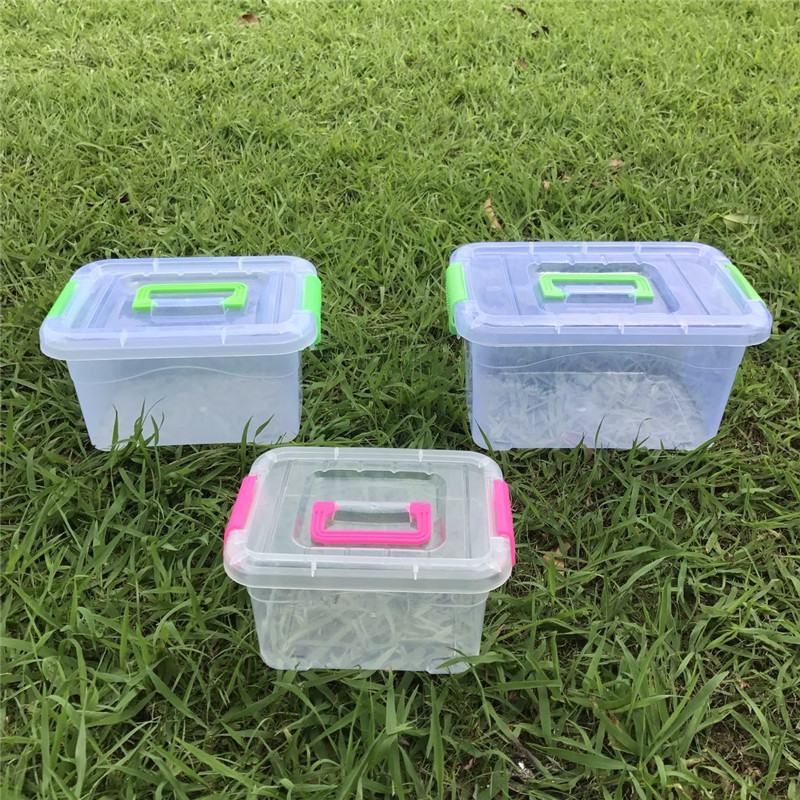 批发塑料1升收纳箱 玩具透明收纳盒 杂物整理箱 车载储物箱
