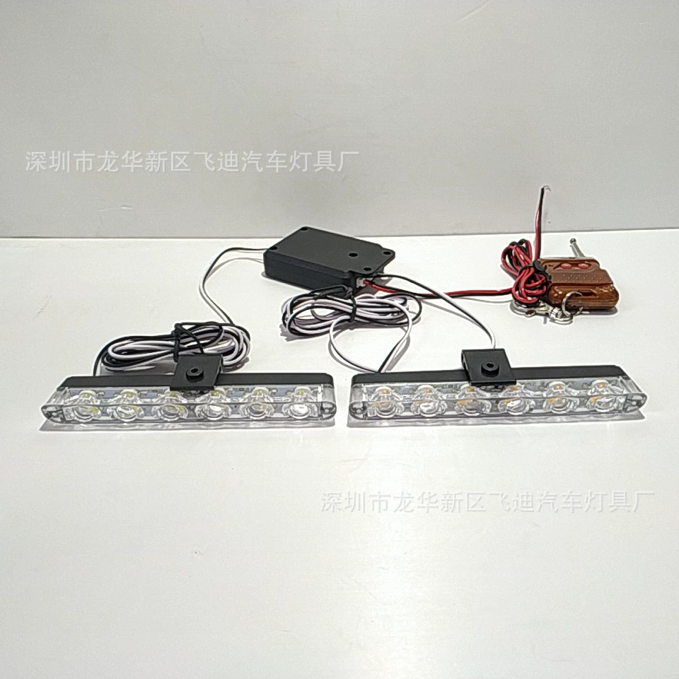 Беспроводной пульт дистанционного управления 2X6LED один-два без перфорации без потерь клип-лампа 12LED средняя чистая вспышка стробоскоп 12 В