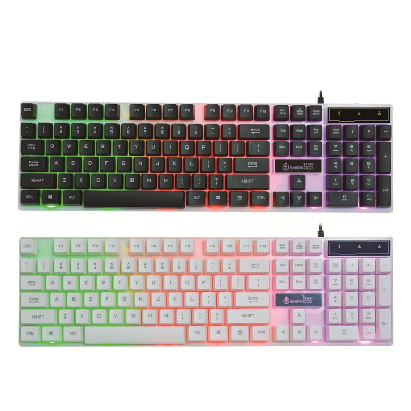 Оптовая продажа Eighteen Cross K280 подвеска и цветная подсветка для регистрации и офисной работы, USB однотонный белый