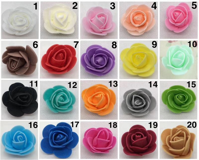 Artificial Flower PE Foam Flower DIY Cuddle bear accessories 3.5 rose Wedding celebration manual Garland Manufactor Direct selling