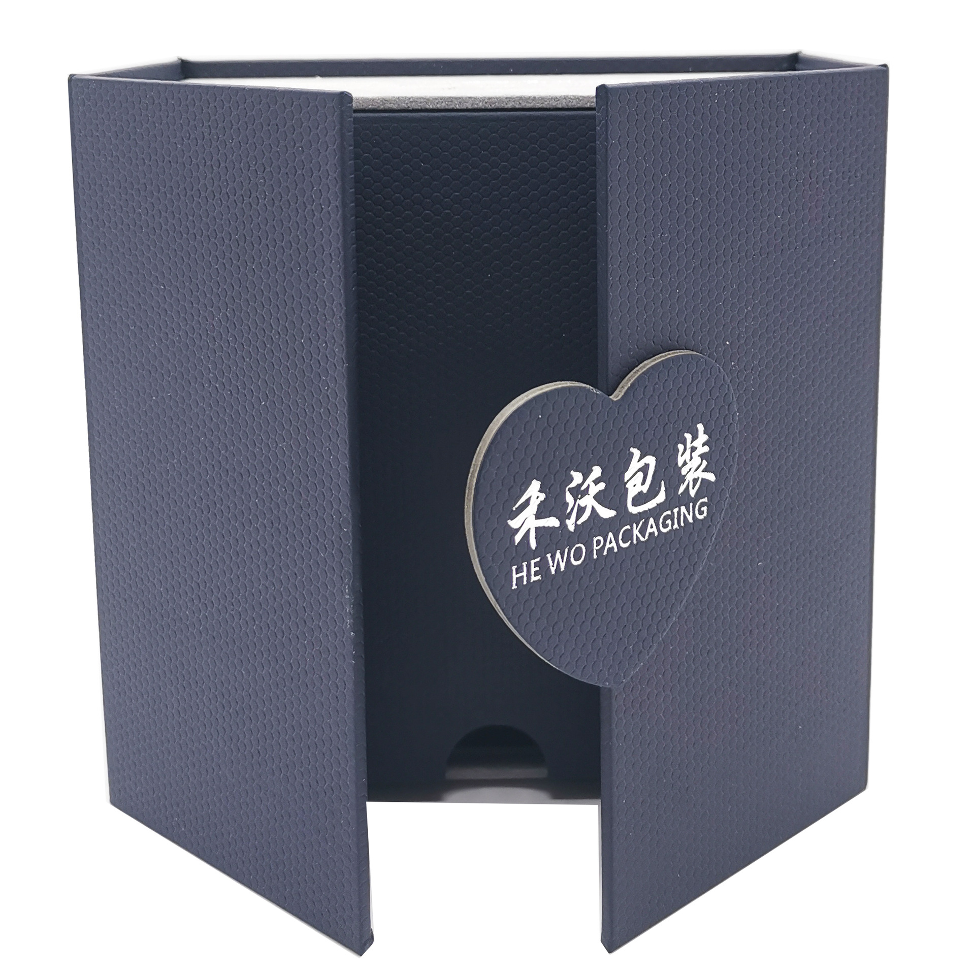 实力厂家定制创意心形翻盖礼盒防震固定eva内衬包装盒化妆品纸盒