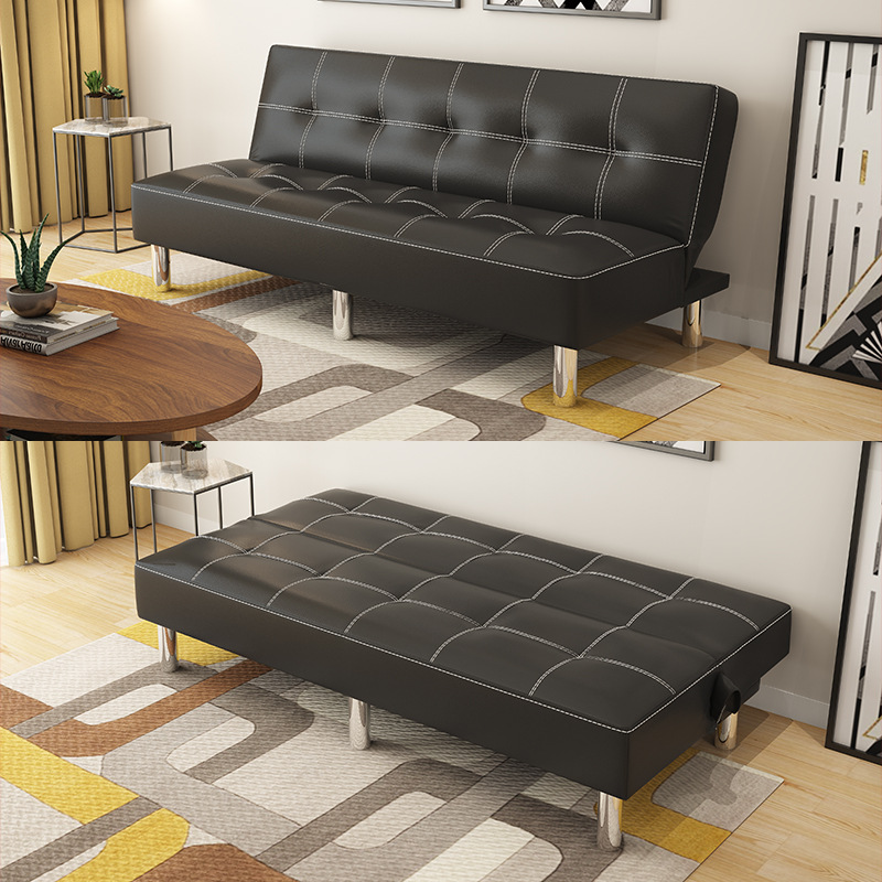Small apartment multi-function sofa bed study living room fabric folding sofa renting a simple lazy skin creation sofa bed