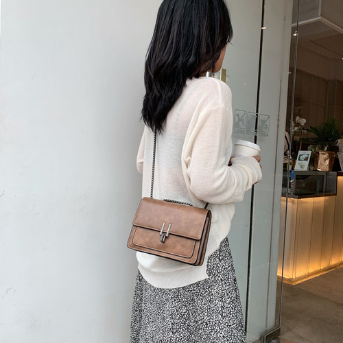 ins Internet celebrity chain bag women's autumn new trendy Korean version versatile casual retro one-shoulder cross-body small square bag