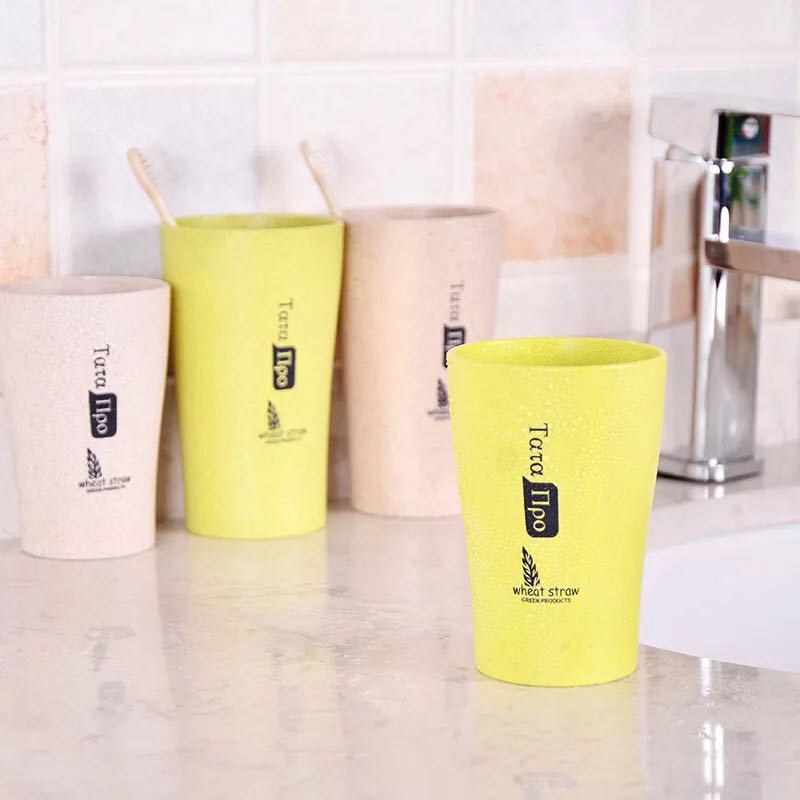 家用环保小麦秸秆漱口杯牙刷杯 创意情侣水杯刷牙杯子 儿童洗漱杯