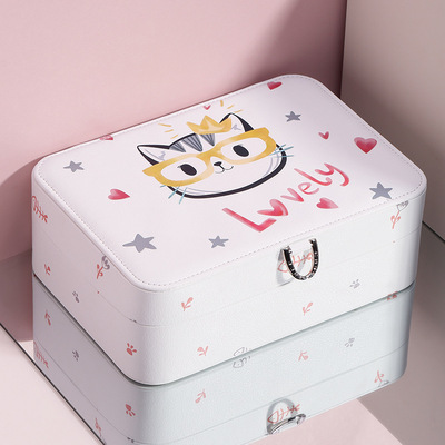 new pattern Cartoon Jewelry box lovely High-capacity Jewelry box storage box Jewellery Storage Jewelry box customized wholesale