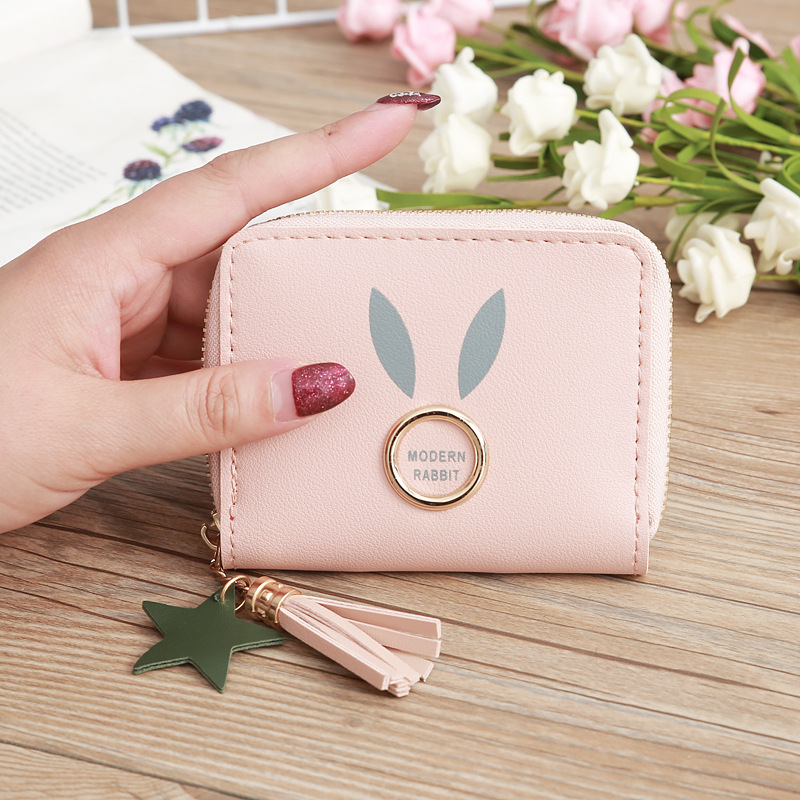 Korean Rabbit Ears Printing Zipper Short Wallet Wholesale display picture 34