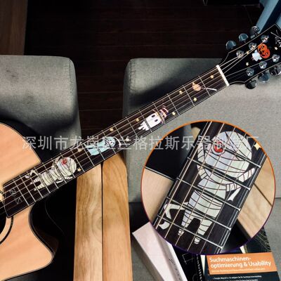 Trill personality Acoustic Guitar Fretboard Sticker Ukulele Fretboard APPLIQUE panel decorate Electric Guitar