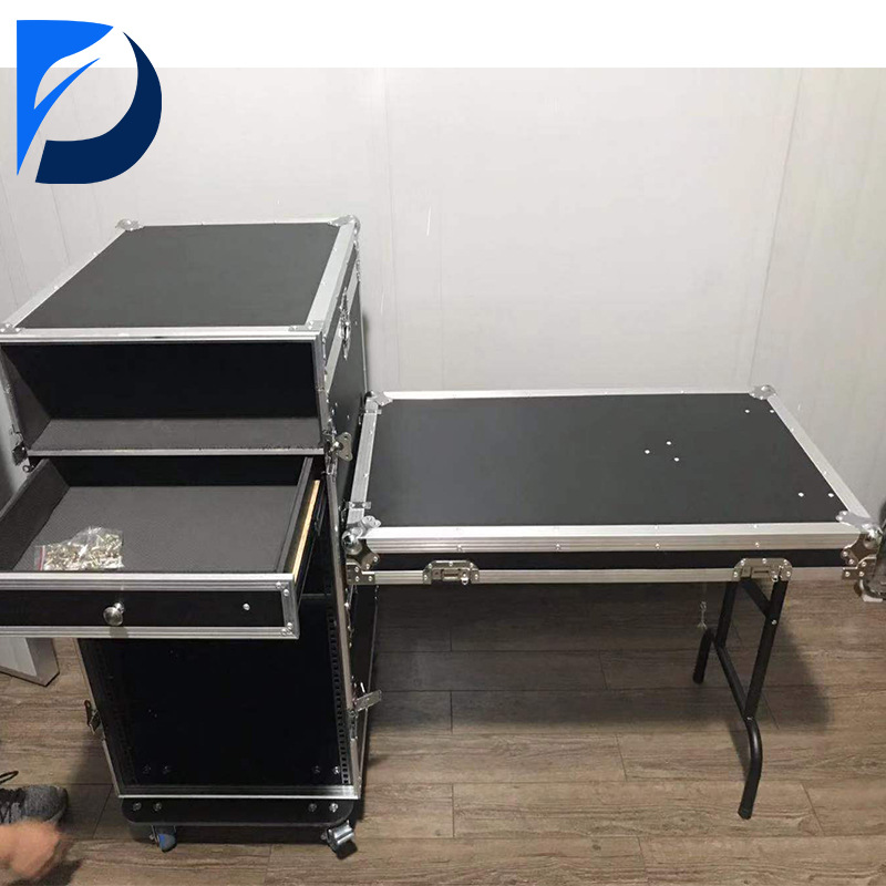 铝合金航空箱定做多功能侧拉桌式多抽屉箱器材收纳箱定制机柜箱