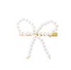 Hair accessory, beads from pearl, hairgrip, bow tie, Korean style, wholesale, internet celebrity