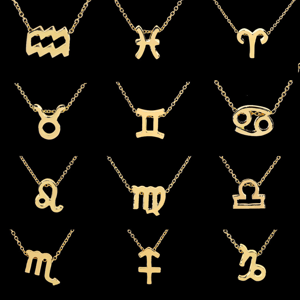 Amazon Explosive money Zodiac Necklace Pendant environmental protection Clavicle chain Accessories European style Jewelry customized