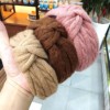 Demi-season knitted retro headband, hairgrip, South Korea, simple and elegant design