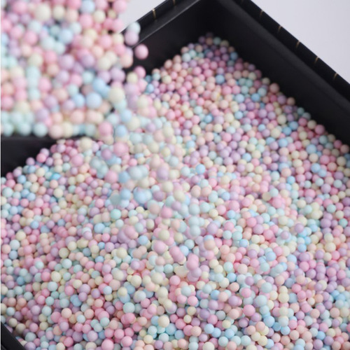 Macaron foam ball gift box filling material DIY colorful foam ball Styrofoam slime particles 1kg