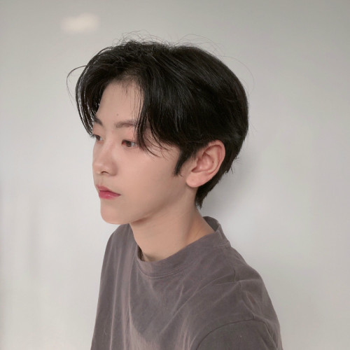 Japanese and Korean wigs for men with short straight hair, handsome, realistic short hair, middle parted bangs, chemical fiber wig headgear manufacturers, one-piece drop shipping
