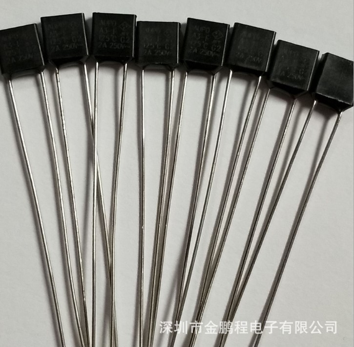 AUPO温度保险丝A3-F 125度2A250V/ 雅宝保险丝/方形保险丝