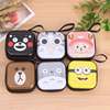 Square headphones, cartoon storage box, doll, children's wallet, coins, organizer bag