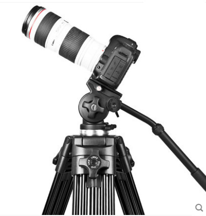 伟峰WF-717专业角架1.8米摄像机摄影三脚架 液压阻尼云台三角架