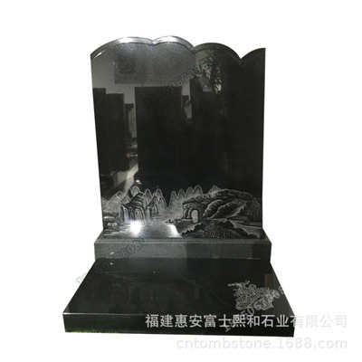 湖北省宜昌市农村碑石图片大全集 芝麻白墓碑样式|ru