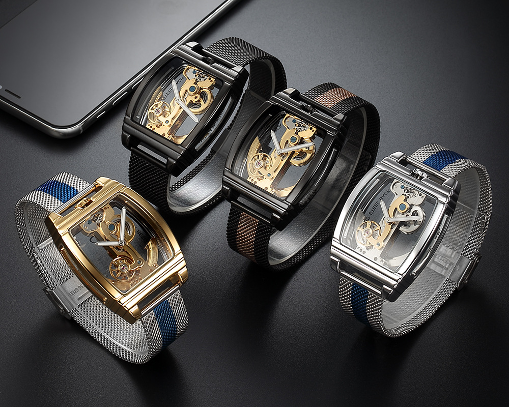 Shenhua Automatic Mechanical Watch For Men Hollow-out Design_voghion.com