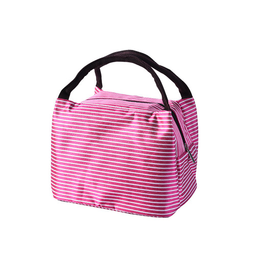 Oxford cloth insulated lunch bag, portable grid bento bag, large capacity food container bag, fresh hand-held insulated bag, wholesale