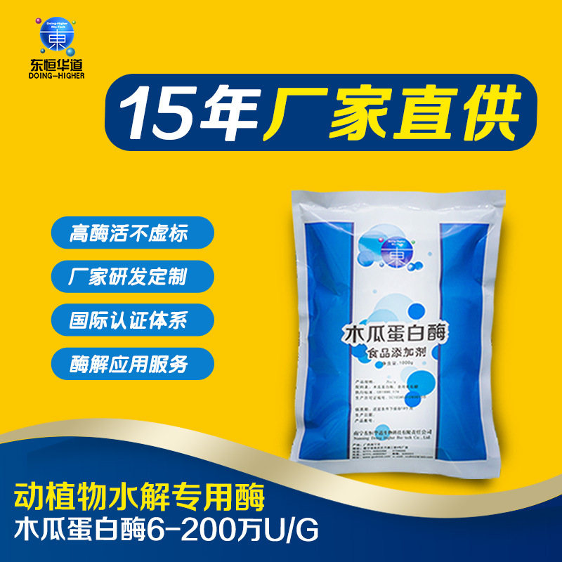 Henghua Manufactor Food grade 60 Papaya protease Plant protein Hydrolysis Papaya protease
