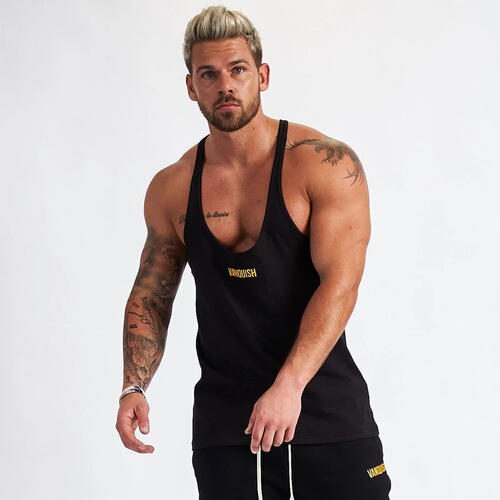 Fitness Men's Sports Fitness Running Training Slimming Breathable Casual Vest Round Neck Waistcoat Sleeveless Shirt 