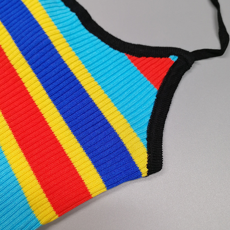 Rainbow Striped Crop Top