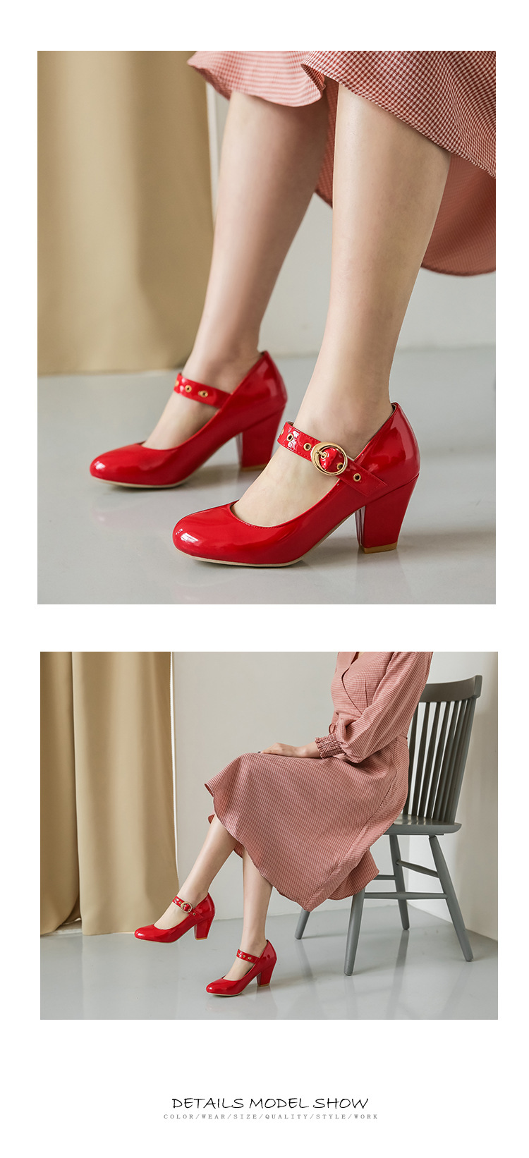 E2653 690K GIÀY CAO GÓT NỮ CHETDRC BIG SIZE NGOẠI CỠ GÓT VUÔNG MÙA XUÂN THU ĐÔNG PHONG CÁCH ÂU MỸ GIÀY DÉP NỮ G02 SẢN PHẨM MỚI